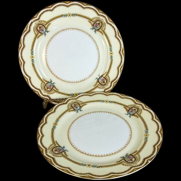 2 Vintage Noritake China Serena Salad Plates 7 5/8” Floral 3840 Made Japan Flaw - Picture 1 of 8